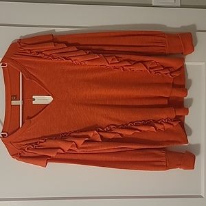 Anthropology Pilcro burnt orange top